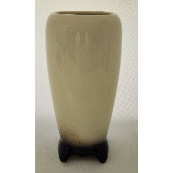 VASE-ROYAL COPLEY-Green Ivy Footed Bottom 7.25" High-Mid Century Modern - Picture 4 of 10